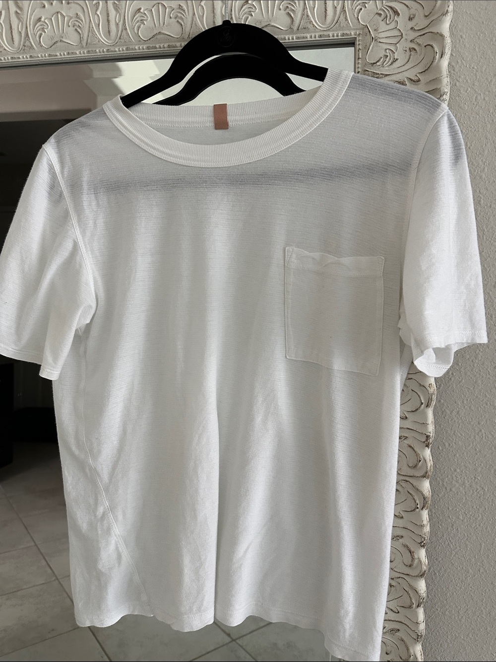 lunya White Short-Sleeve Pocket Tee